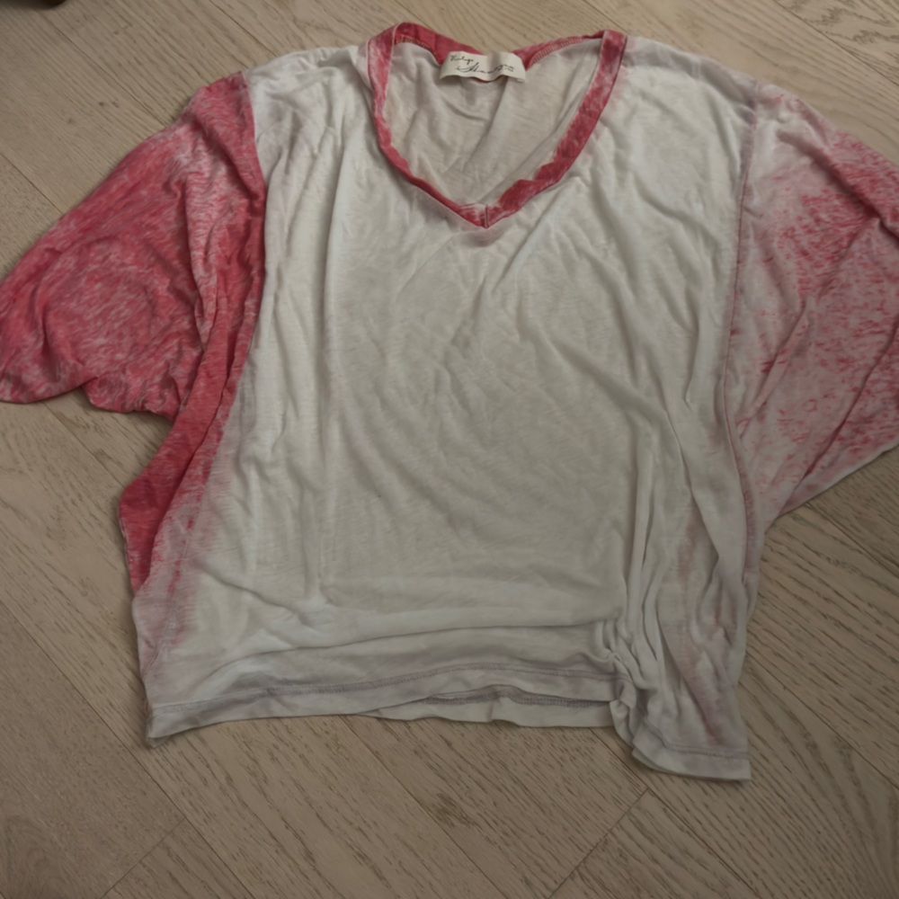 Vintage Vintage Havana White and Red Short Sleeve Top